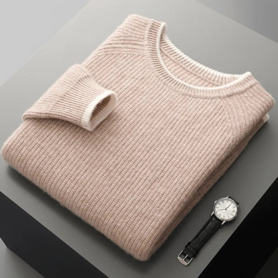 Cal Ribbed Crewneck Wool Sweater Artisio