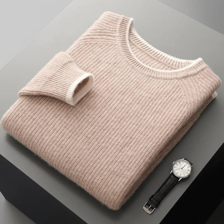 Cal Ribbed Crewneck Wool Sweater Artisio