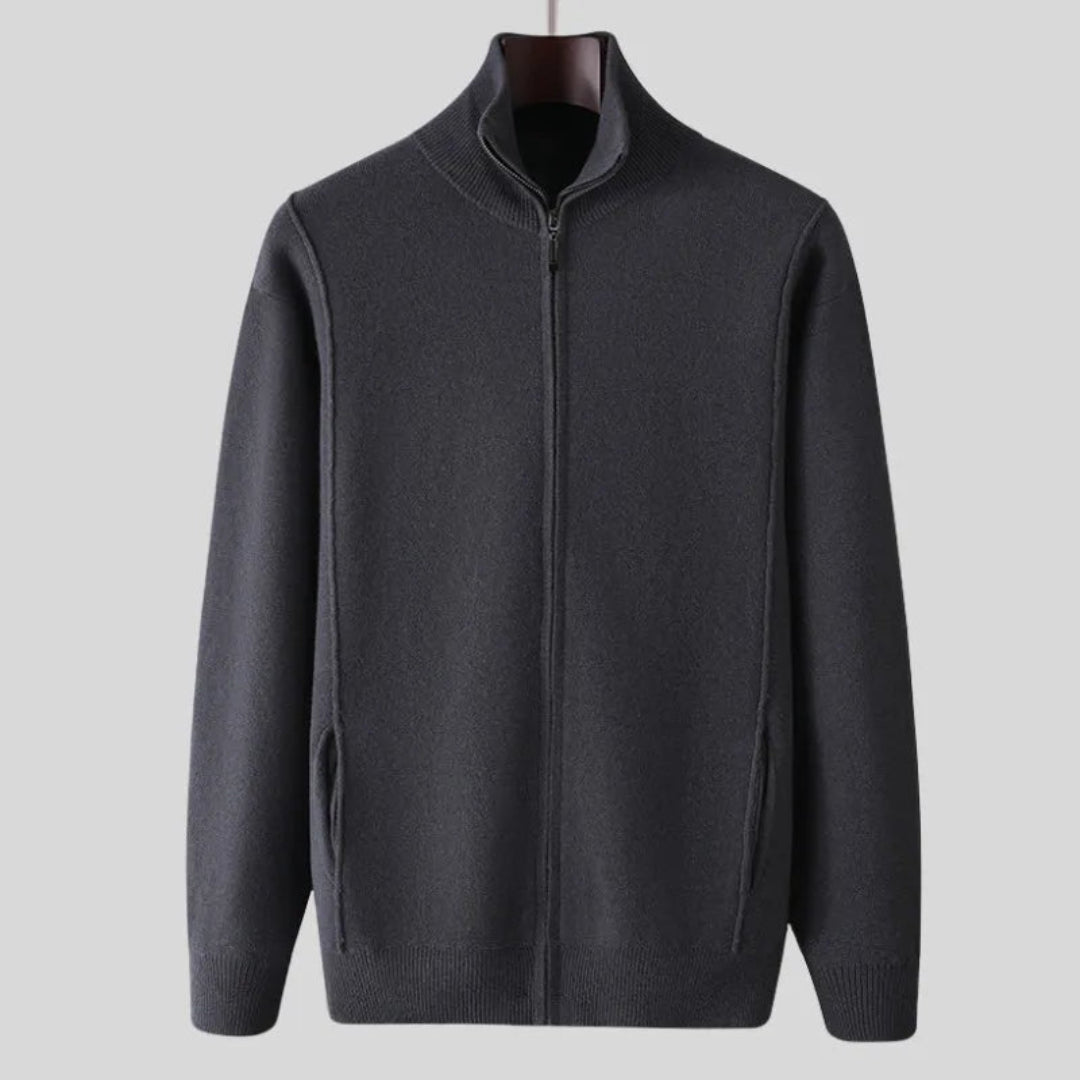 Caleb Full-Zip Wool Sweater Artisio