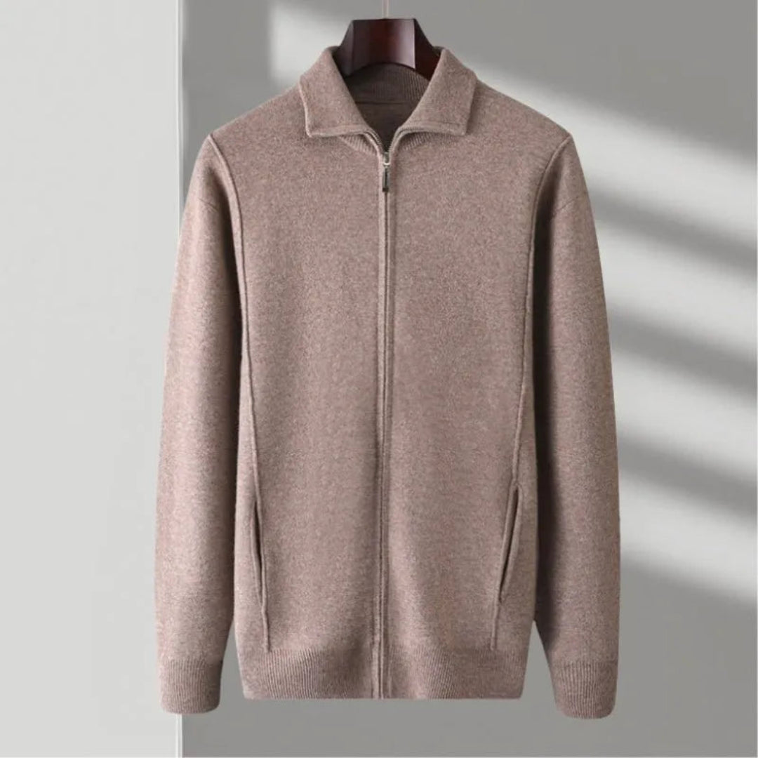 Caleb Full-Zip Wool Sweater Artisio