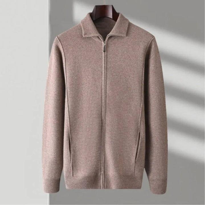 Caleb Full-Zip Wool Sweater Artisio