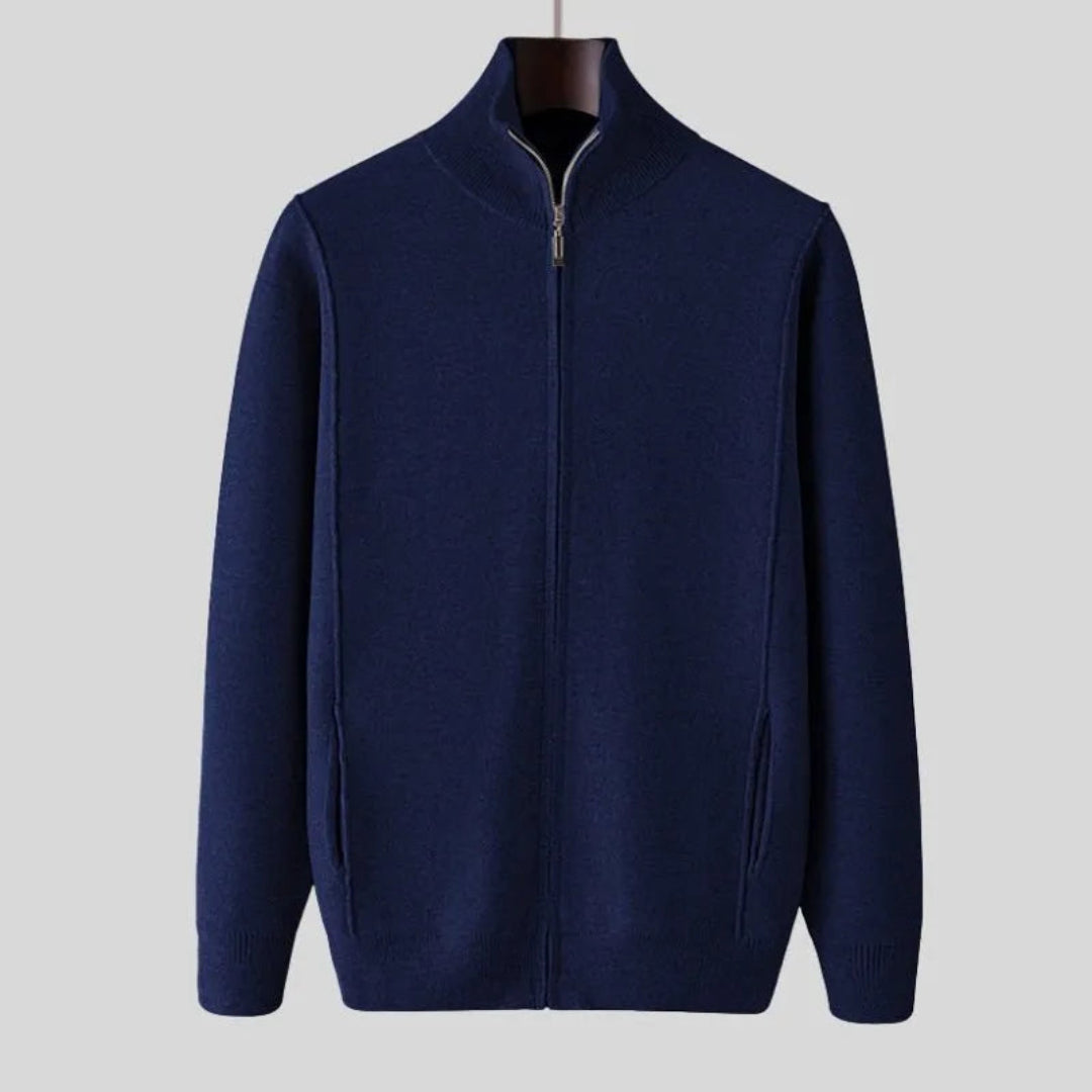Caleb Full-Zip Wool Sweater Artisio