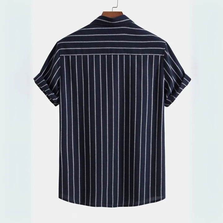 Callum Vertical Stripe Short Sleeve Shirt
