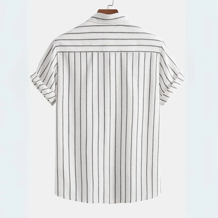 Callum Vertical Stripe Short Sleeve Shirt
