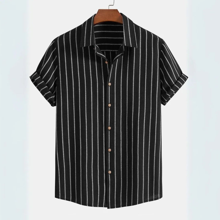 Callum Vertical Stripe Short Sleeve Shirt
