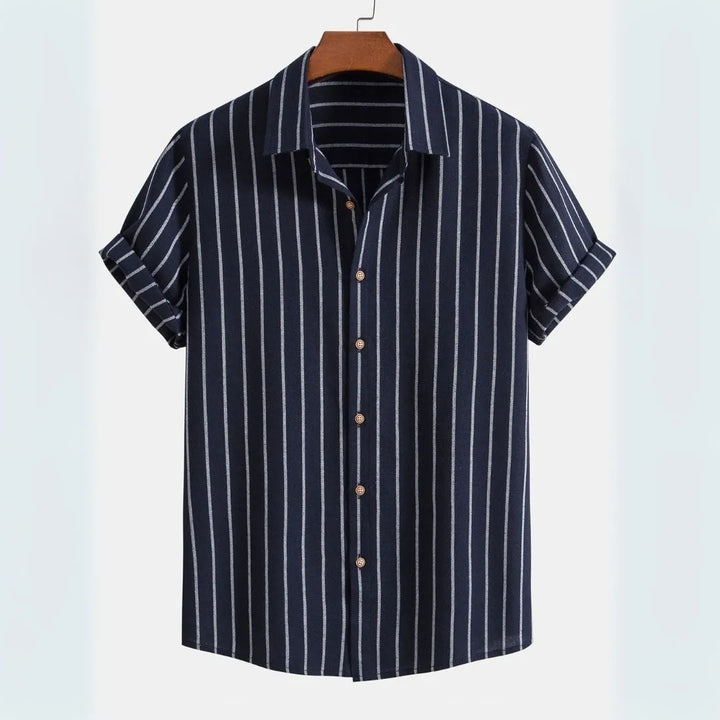 Callum Vertical Stripe Short Sleeve Shirt