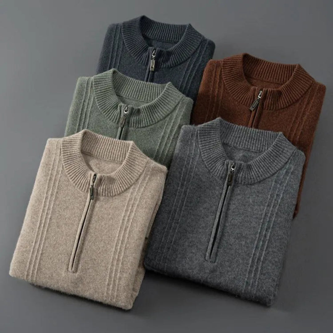 Calvin Classic Half-Zip Wool Sweater Artisio