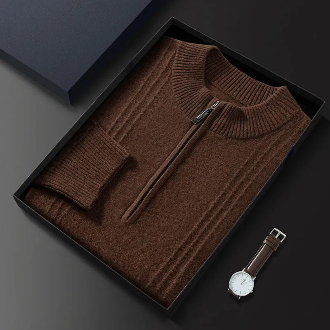 Calvin Classic Half-Zip Wool Sweater Artisio