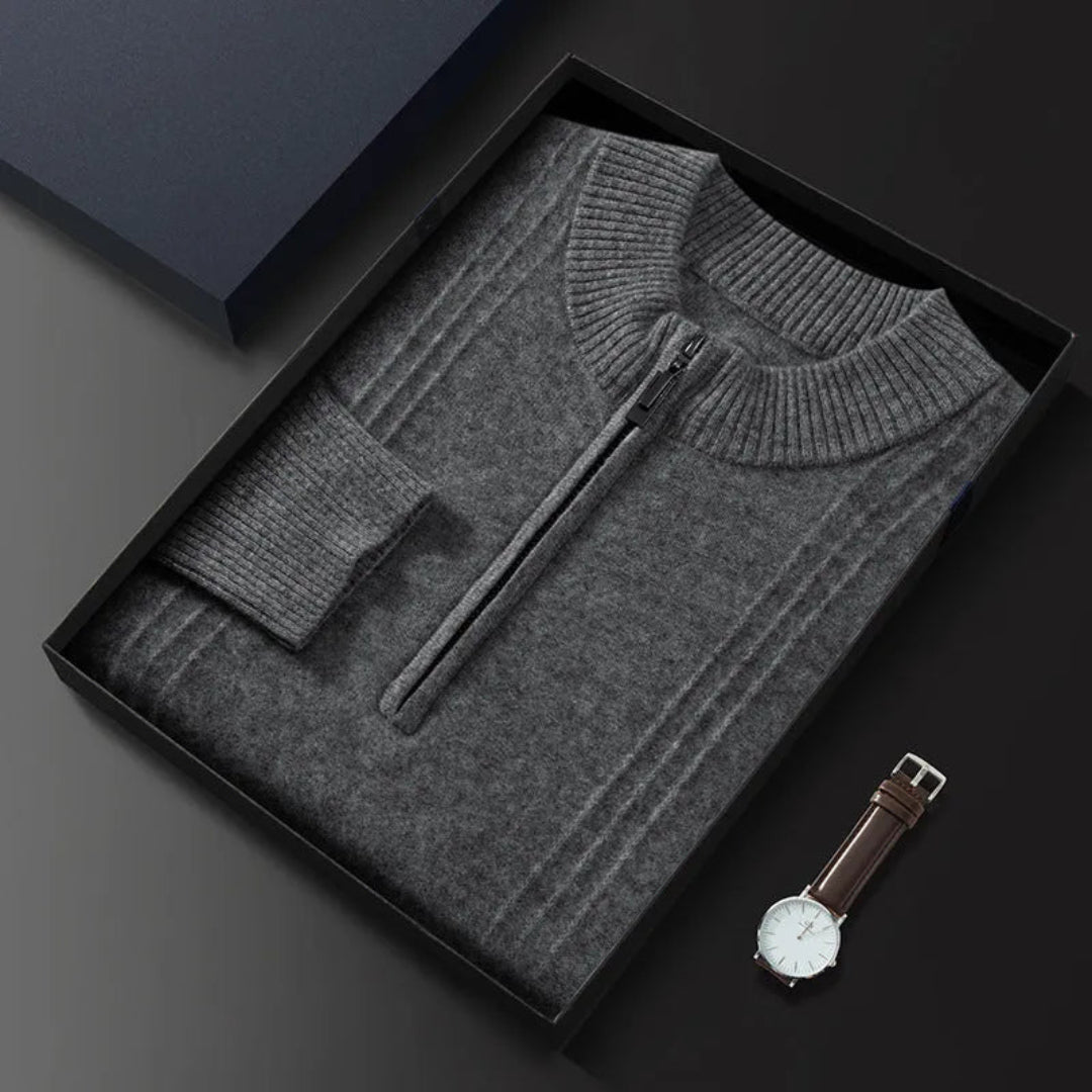 Calvin Classic Half-Zip Wool Sweater Artisio