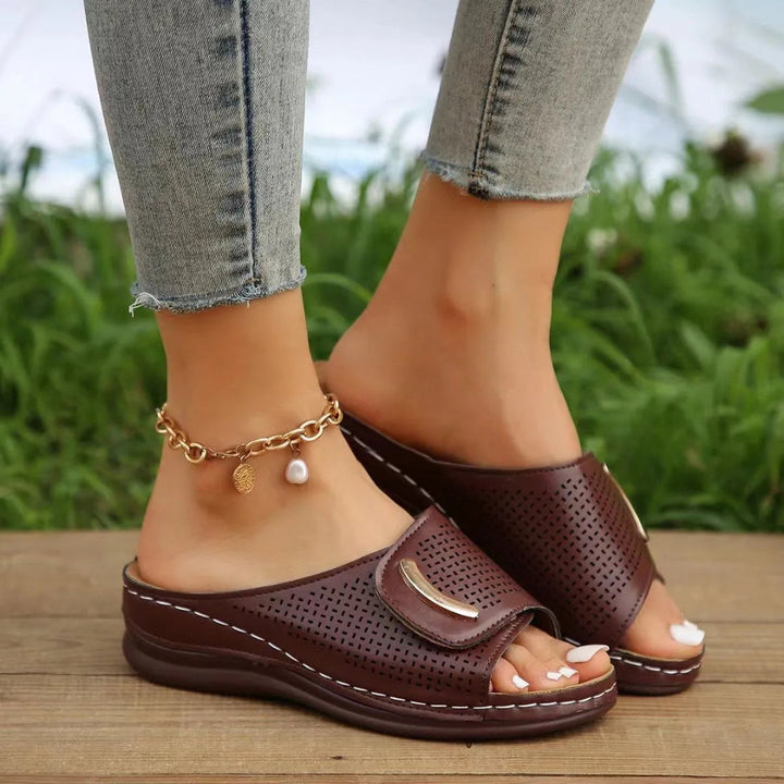 Camila Slip-On Wedge Sandals Artisio