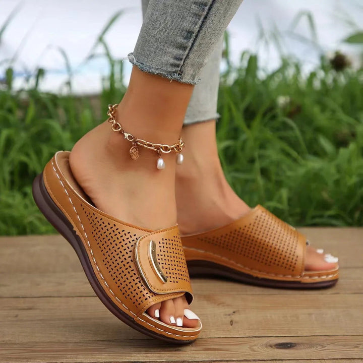 Camila Slip-On Wedge Sandals Artisio