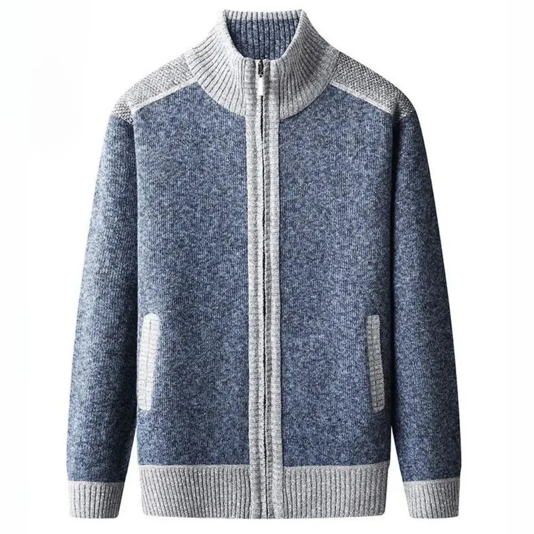 Carl Classic Knit Zip-Up Cardigan