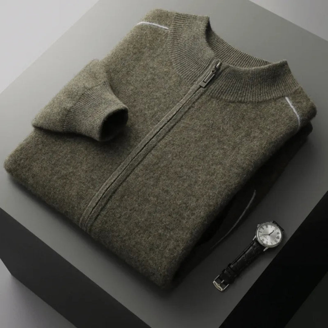 Daxton Cashmere Full-Zip Sweater Artisio