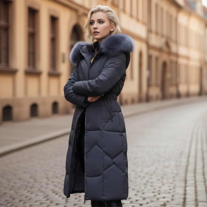 Cassidy Quilted Fur Hoodie Jacket