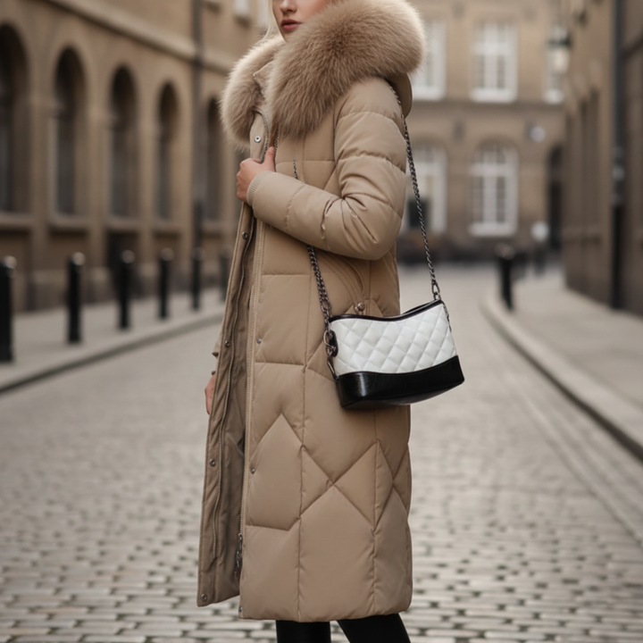 Cassidy Quilted Fur Hoodie Jacket
