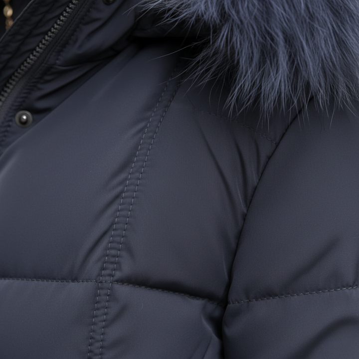 Cassidy Quilted Fur Hoodie Jacket