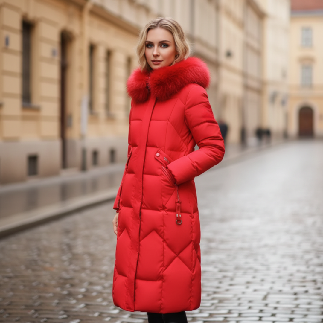 Cassidy Quilted Fur Hoodie Jacket