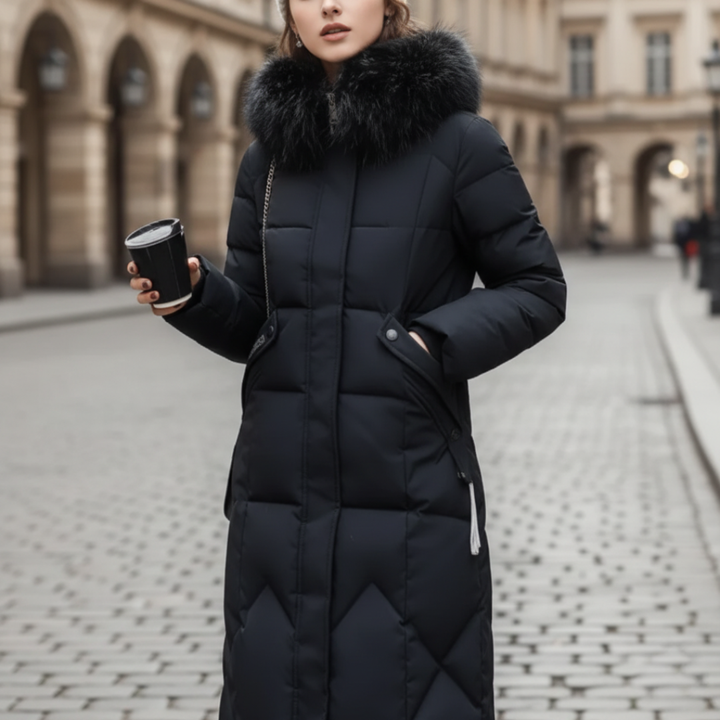 Cassidy Quilted Fur Hoodie Jacket