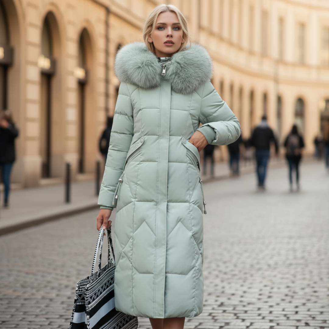 Cassidy Quilted Fur Hoodie Jacket