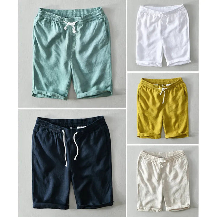 Charlie Drawstring Linen-Blend Shorts Artisio