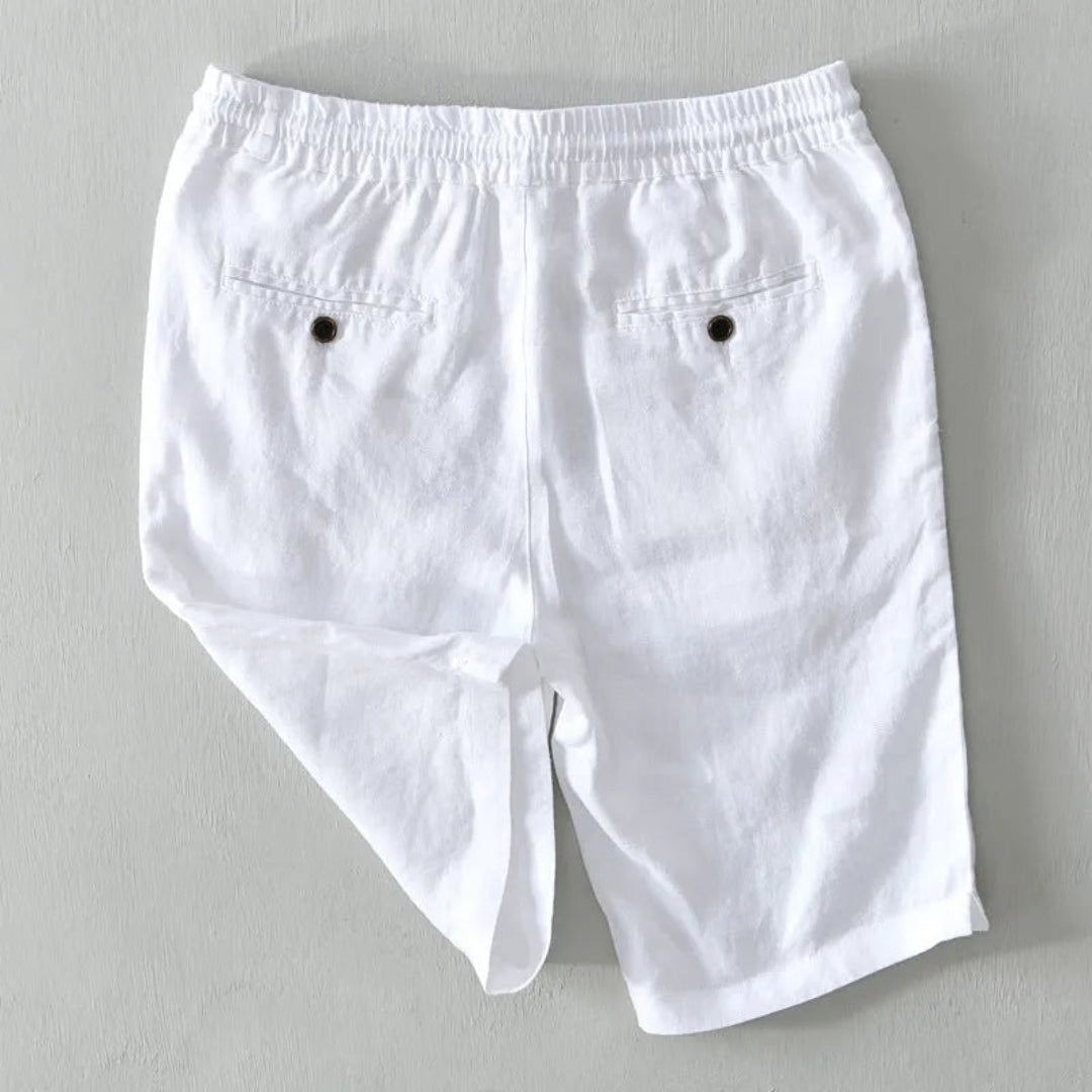 Charlie Drawstring Linen-Blend Shorts Artisio
