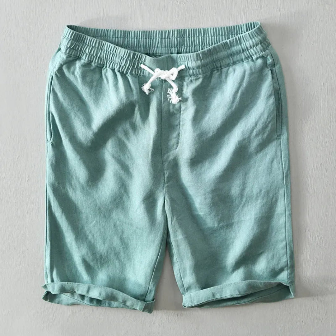 Charlie Drawstring Linen-Blend Shorts Artisio