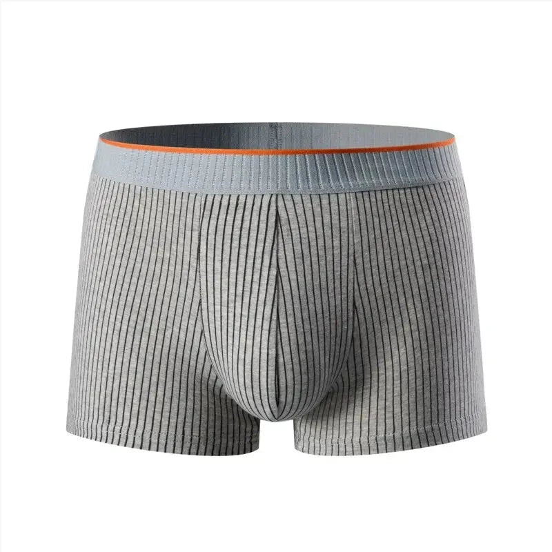 Men's Striped Cotton Boxer Briefs Artisio