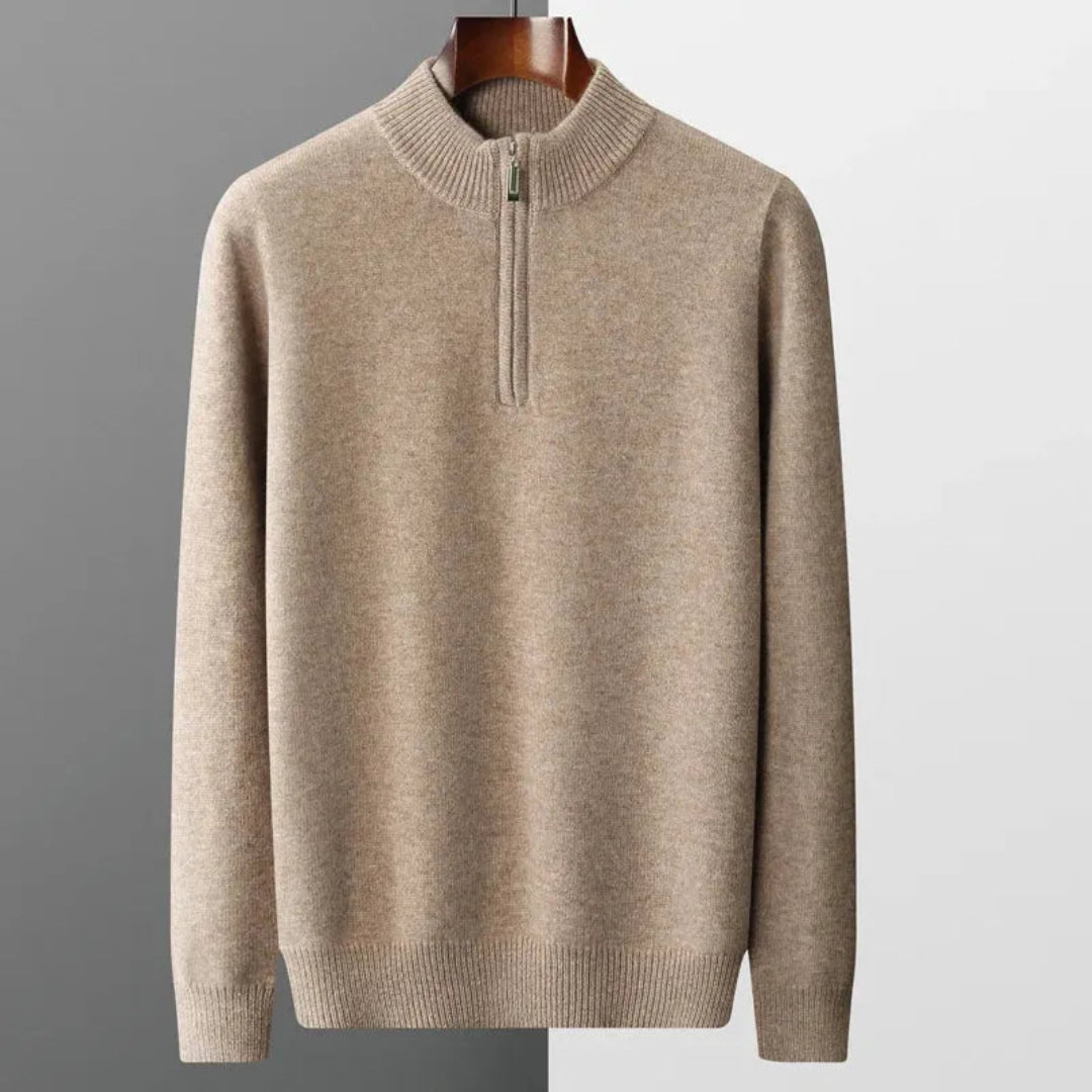 Cooper Half-Zip Wool Sweater Artisio