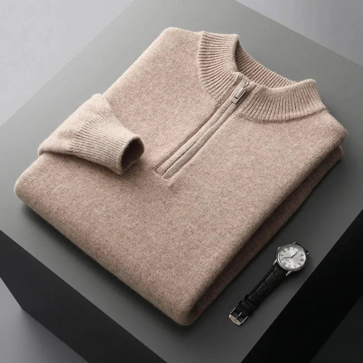 Cooper Half-Zip Wool Sweater Artisio