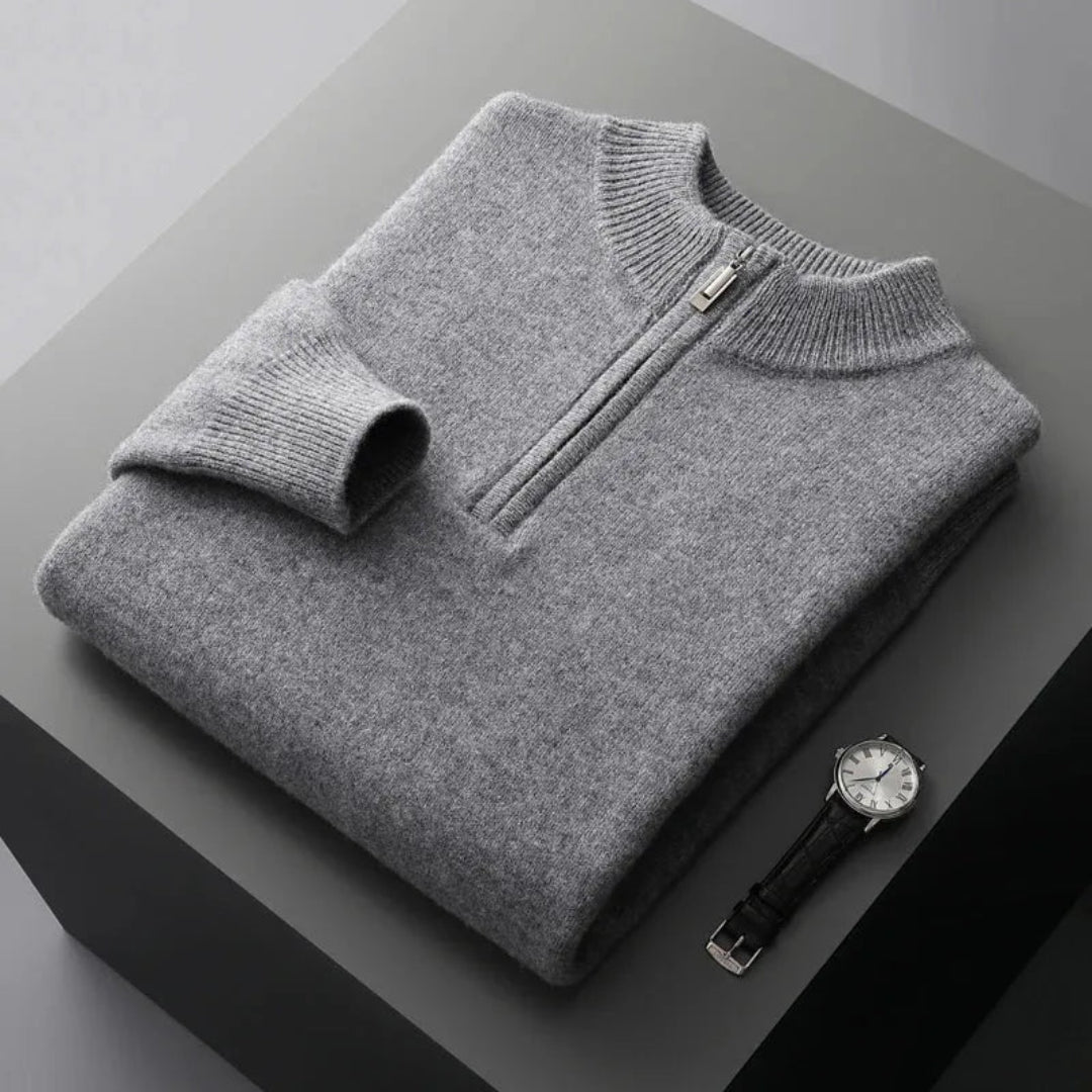 Cooper Half-Zip Wool Sweater Artisio