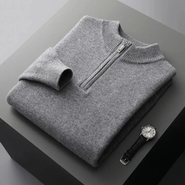 Cooper Half-Zip Wool Sweater Artisio