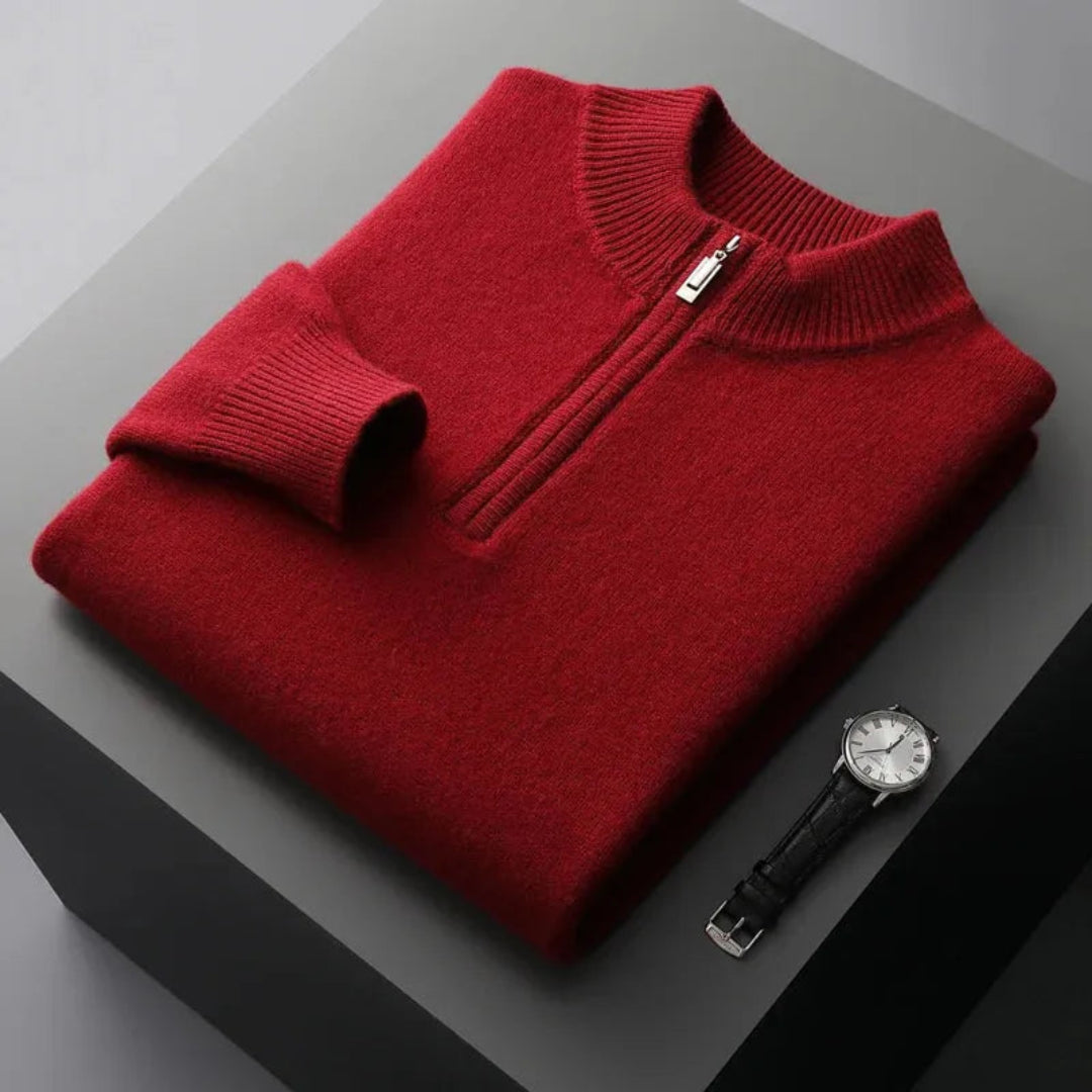 Cooper Half-Zip Wool Sweater Artisio