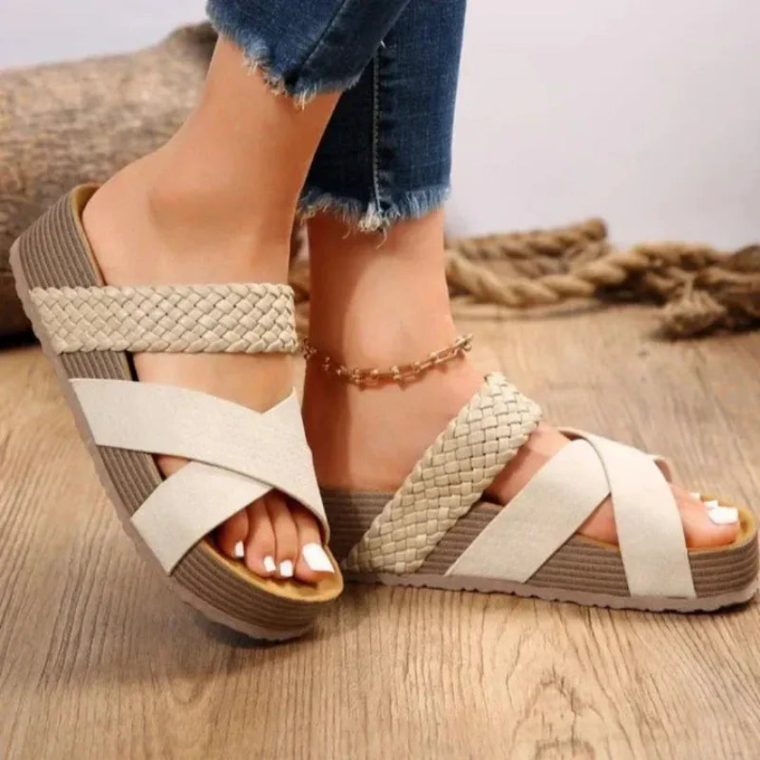Cora Braided Open-Toe Sandals Artisio