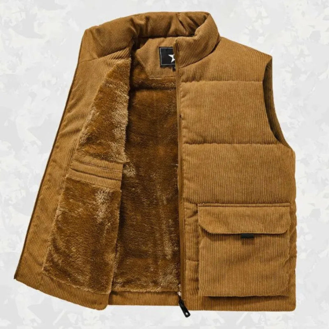 Cory Sherpa-Lined Corduroy Vest