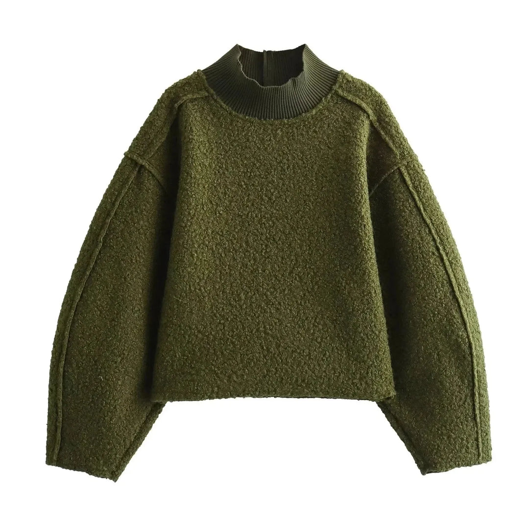 Renee Textured Turtleneck Pullover