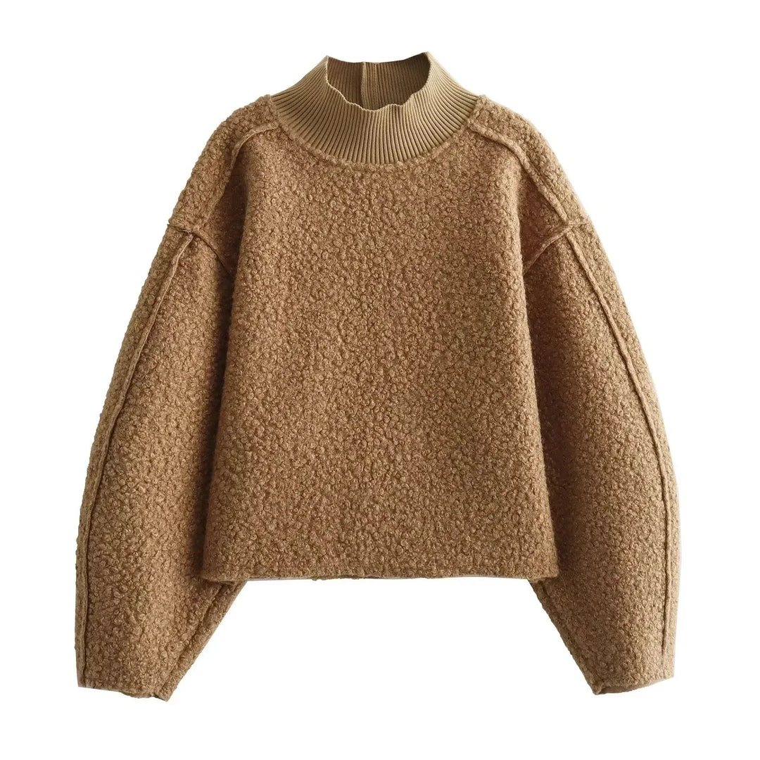 Renee Textured Turtleneck Pullover