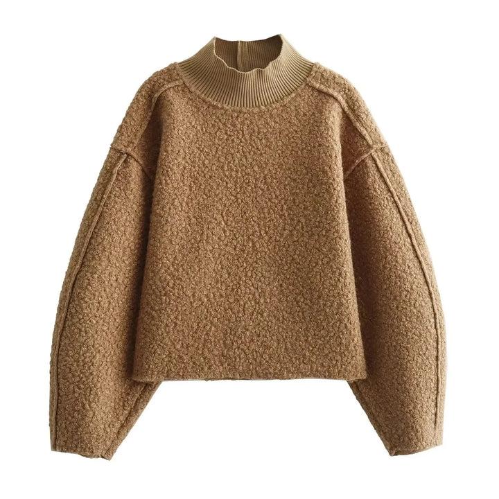 Renee Textured Turtleneck Pullover