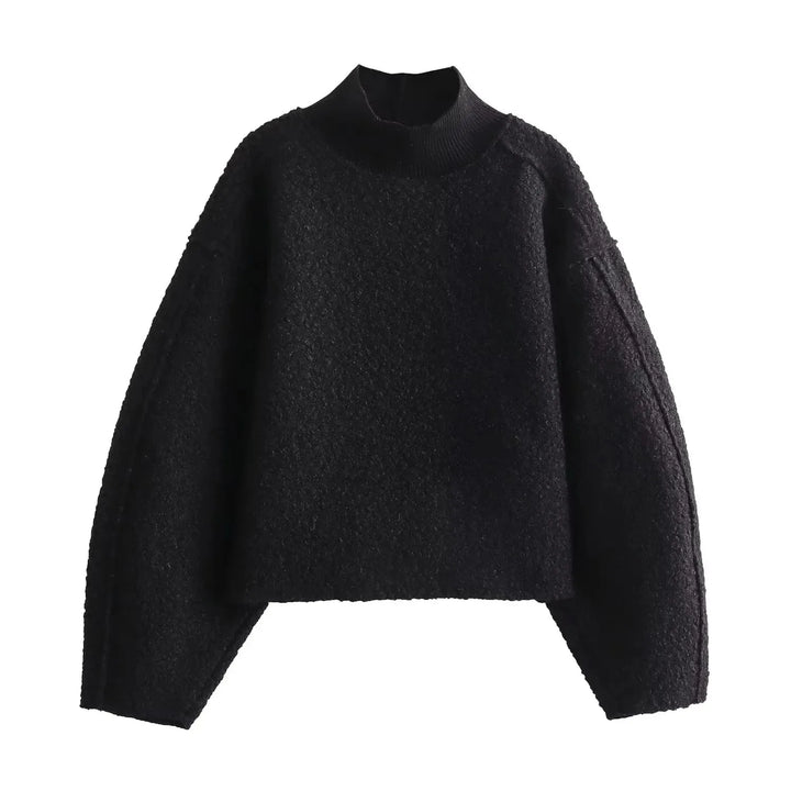Renee Textured Turtleneck Pullover