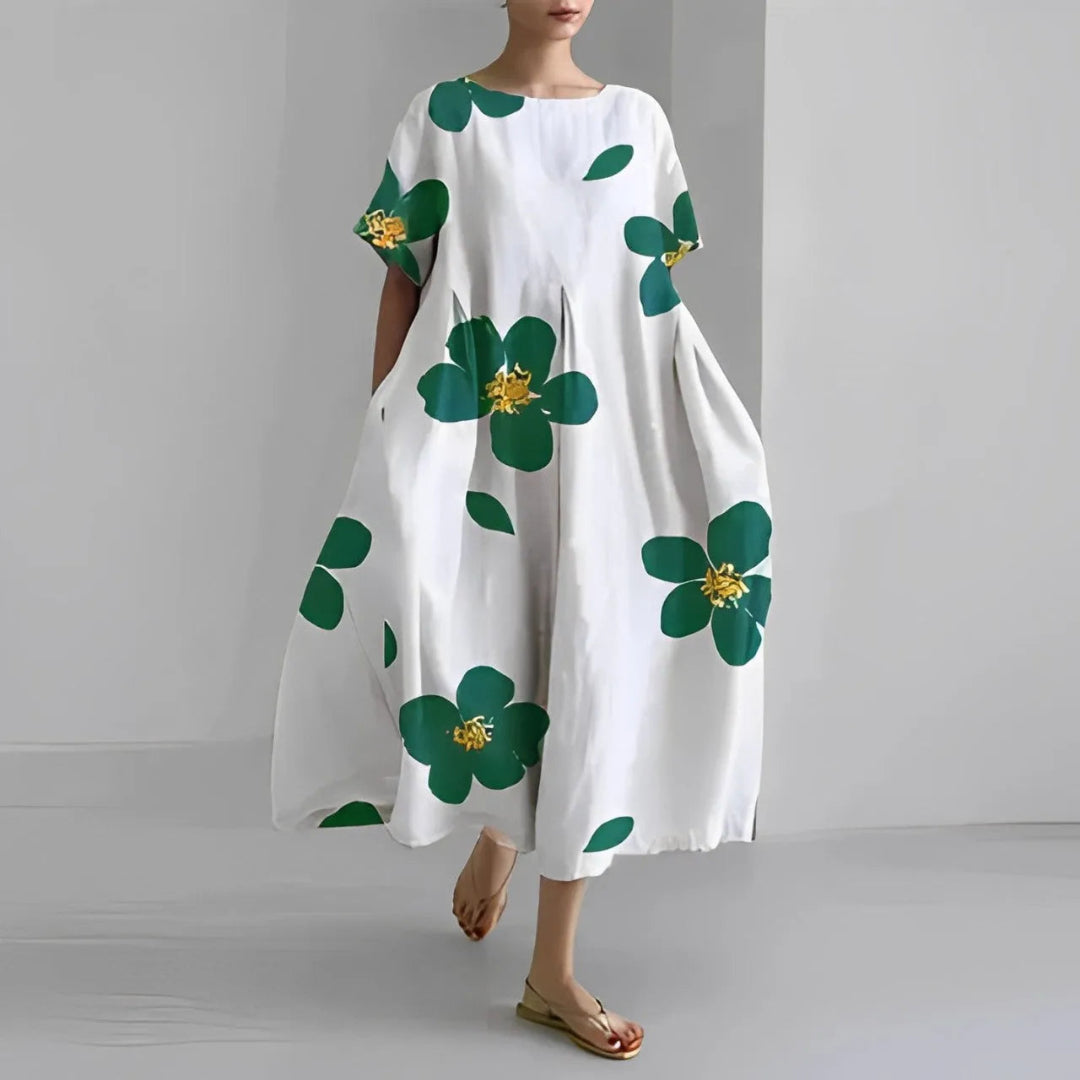 Dahlia Boho Floral Flowy Maxi Dress