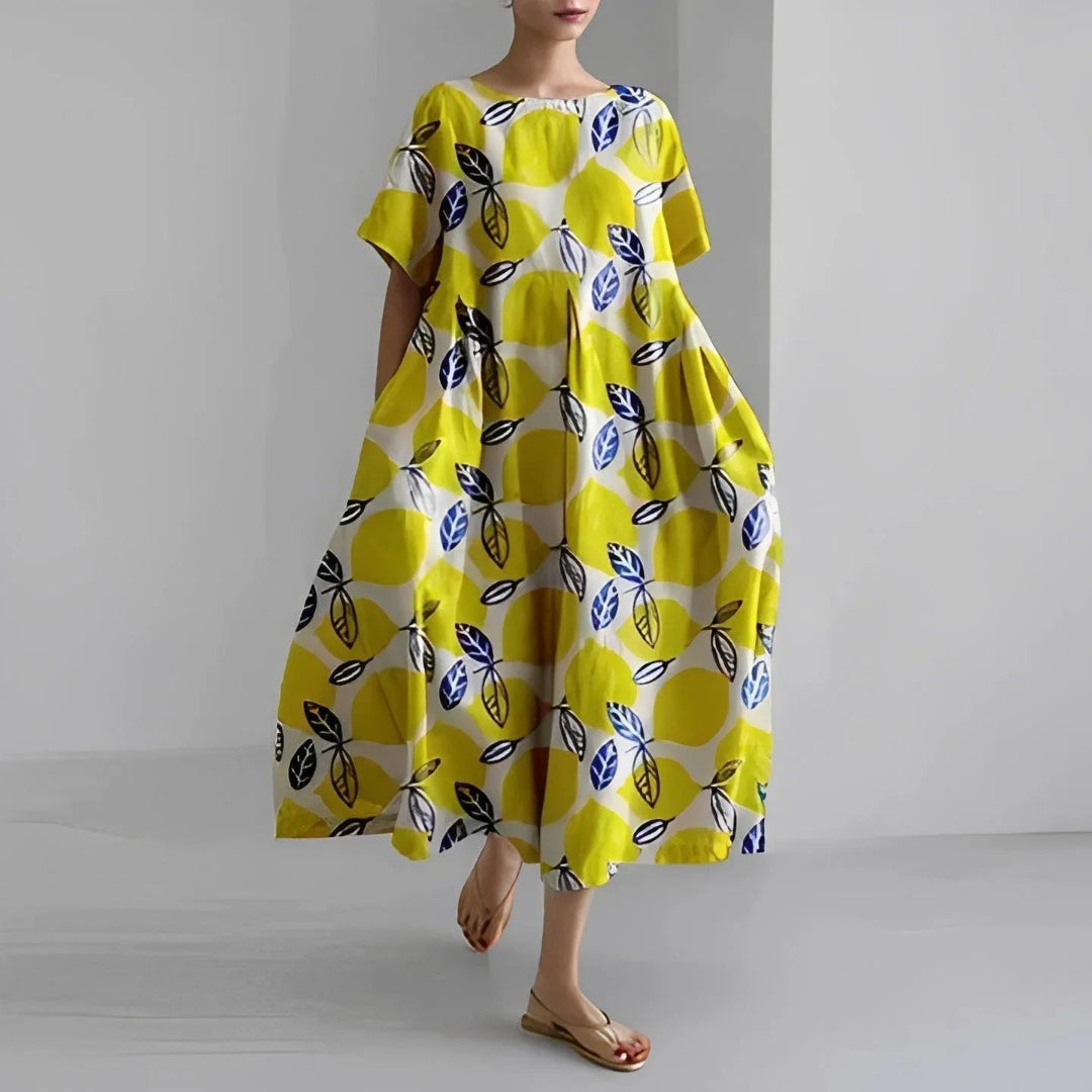 Dahlia Boho Floral Flowy Maxi Dress
