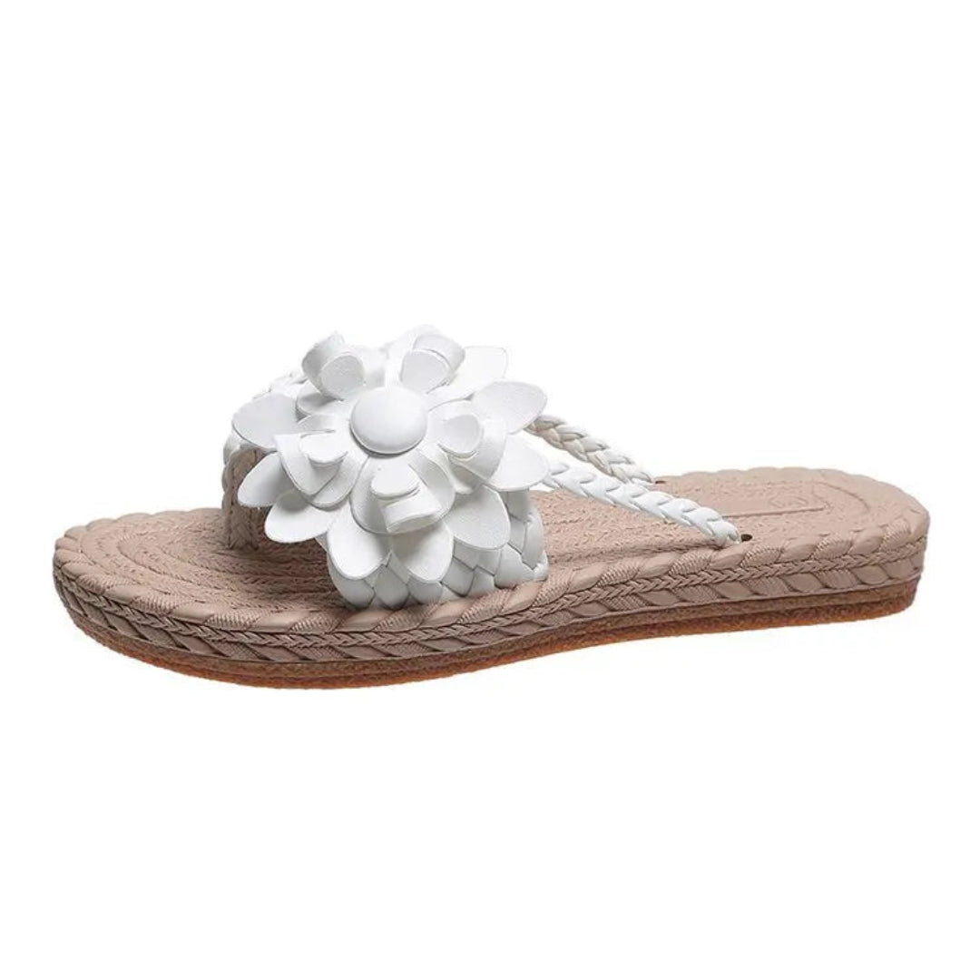 Daisy Bloom Woven Slip-On Sandals Artisio