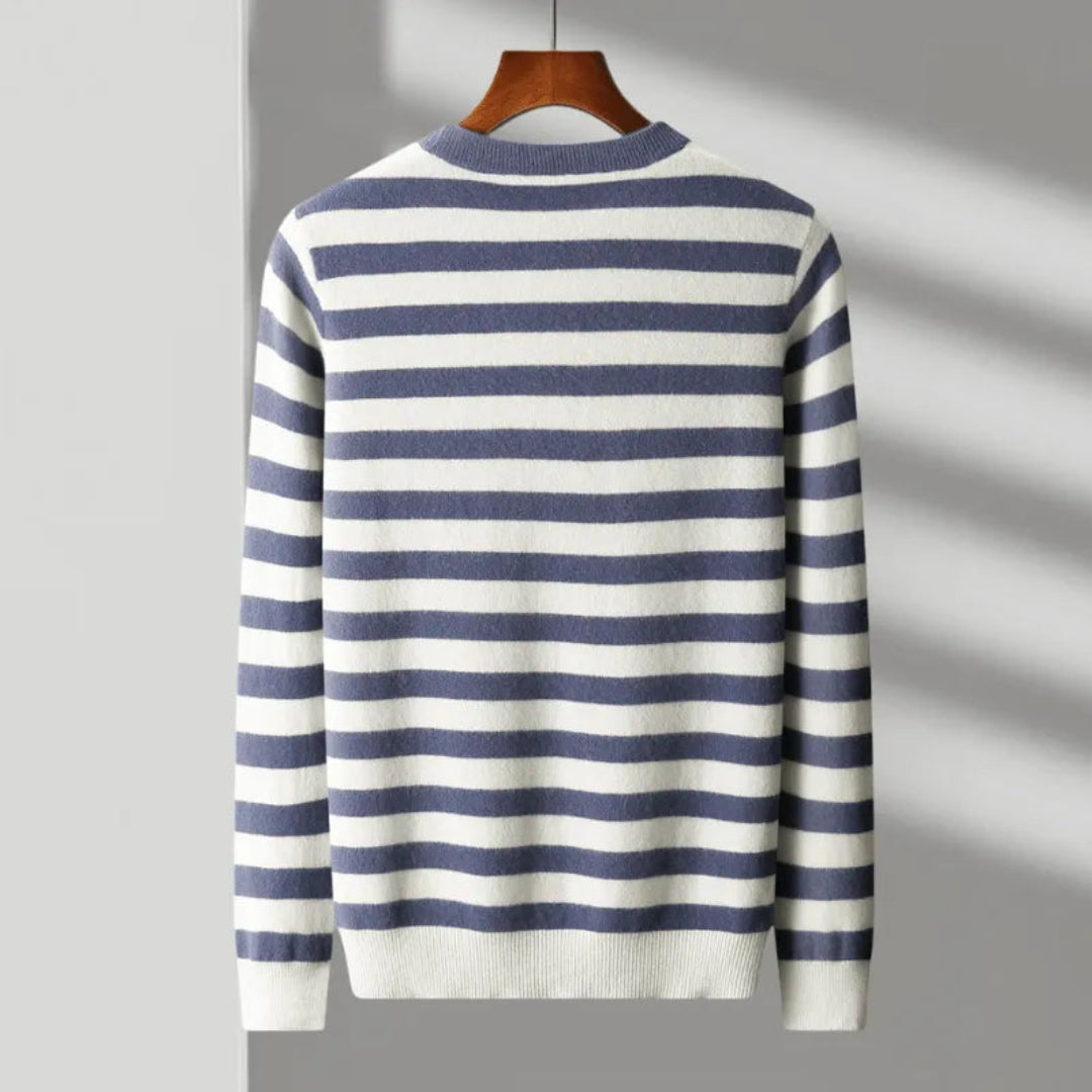 Dariel Crewneck Wool Stripe Sweater Artisio