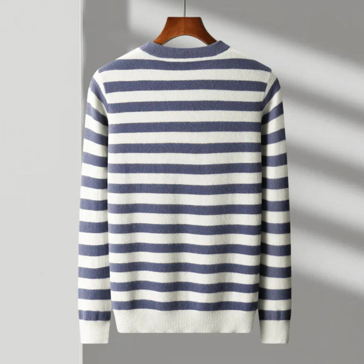 Dariel Crewneck Wool Stripe Sweater Artisio