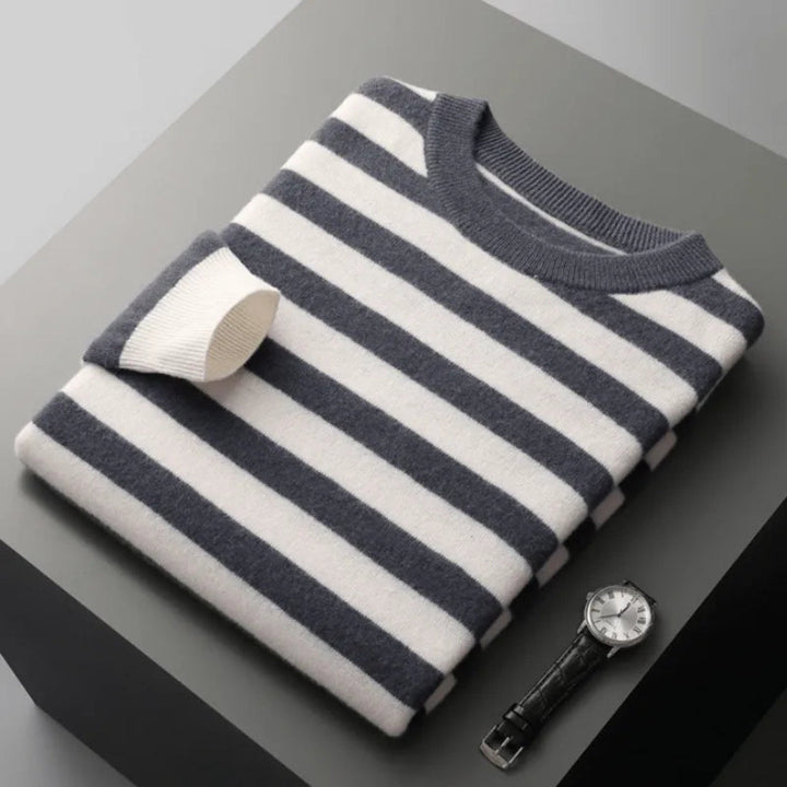 Dariel Crewneck Wool Stripe Sweater Artisio