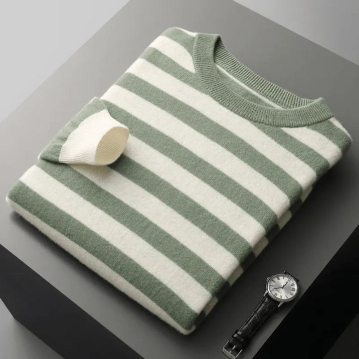 Dariel Crewneck Wool Stripe Sweater Artisio