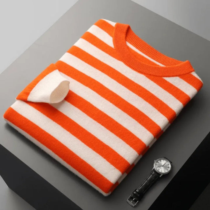 Dariel Crewneck Wool Stripe Sweater Artisio