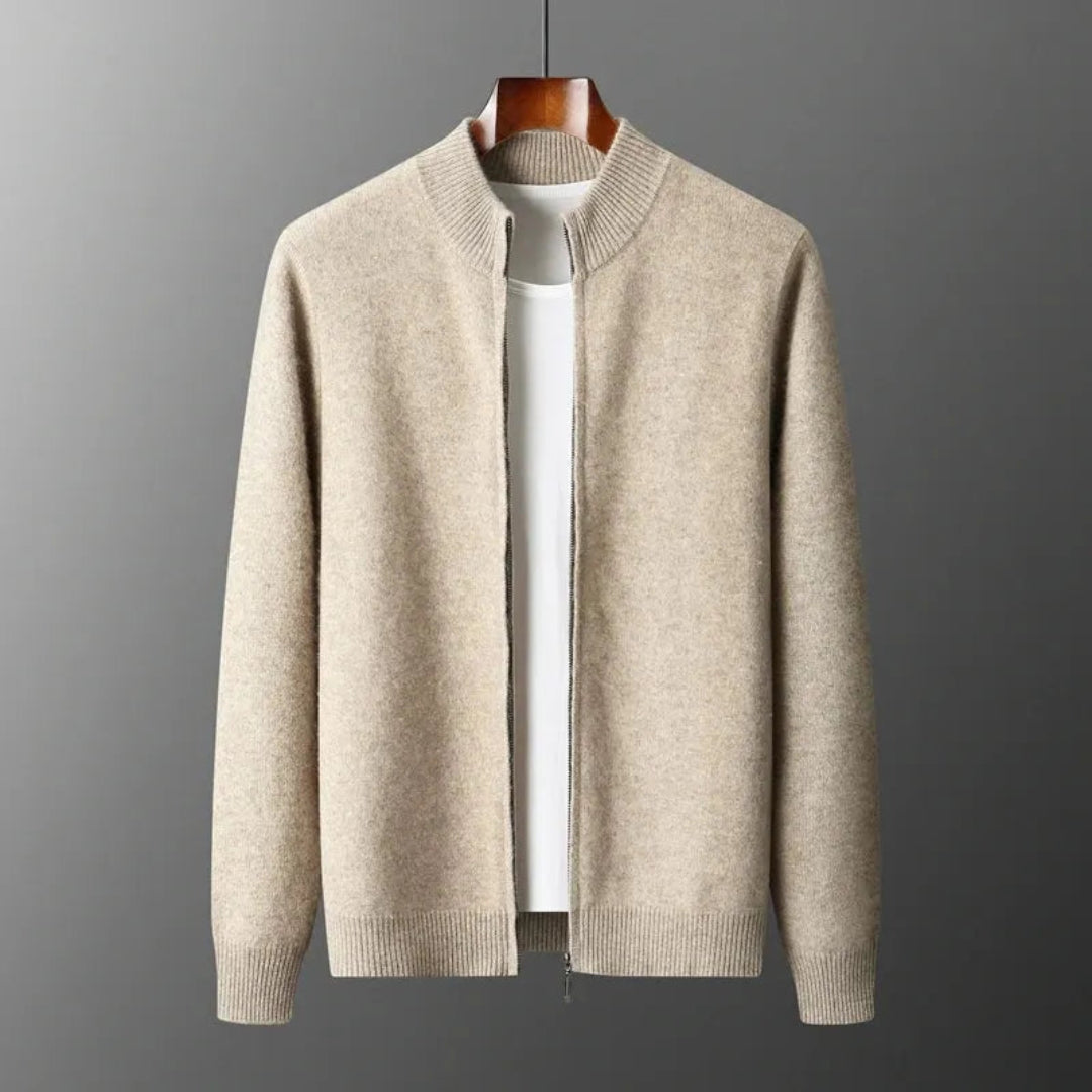 David Wool Zip Cardigan Artisio