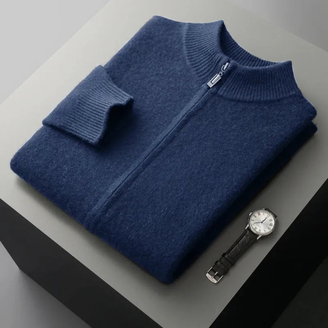David Wool Zip Cardigan Artisio