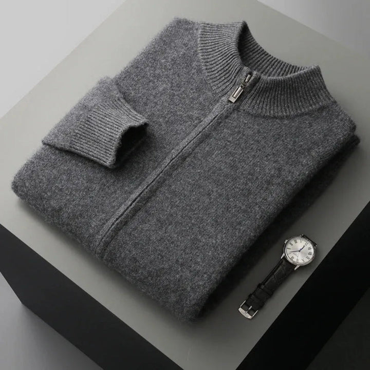 David Wool Zip Cardigan Artisio