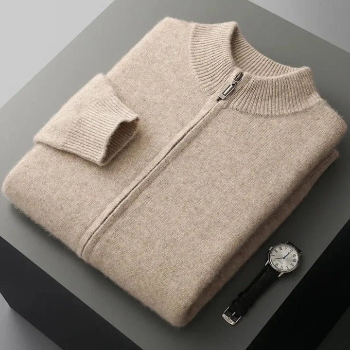 David Wool Zip Cardigan Artisio